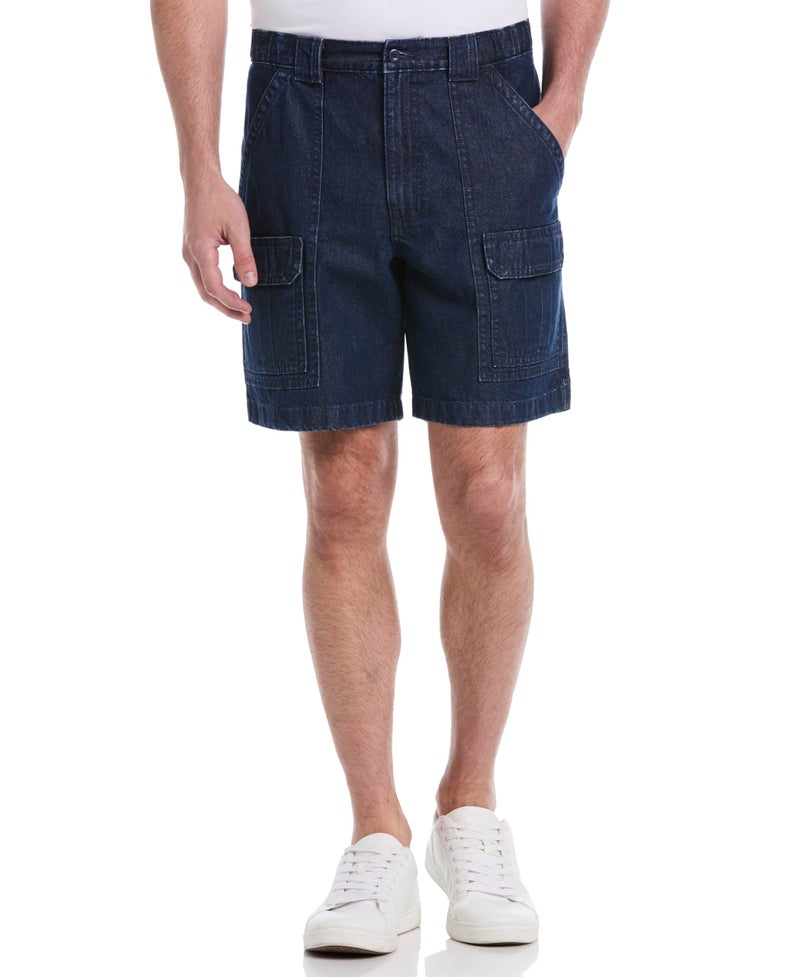 Savane Men's Hiking Cotton Cargo Shorts with Tech Pocket (Available in Big and Tall), Denim, 34 - Image 1
